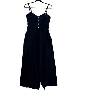 Madewell 100% Linen Wide Leg Jumpsuit Size 4